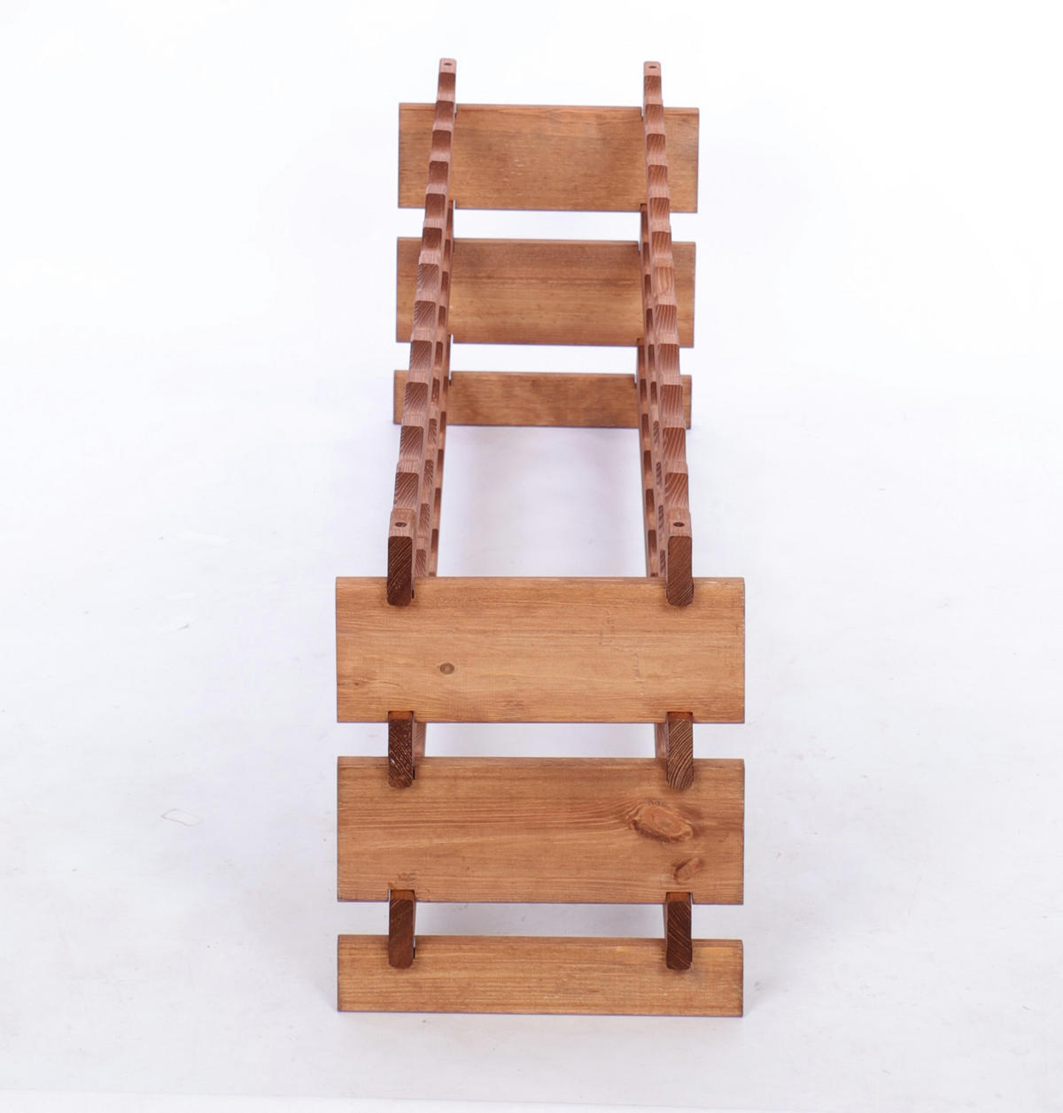WEINREGAL VINOTECA FLEX PRO HxBxT 37x123x28cm 36 Flaschen auf 3 Ebenen Braun geölt - Braun, Holz (123/37/28cm) - PROREGAL