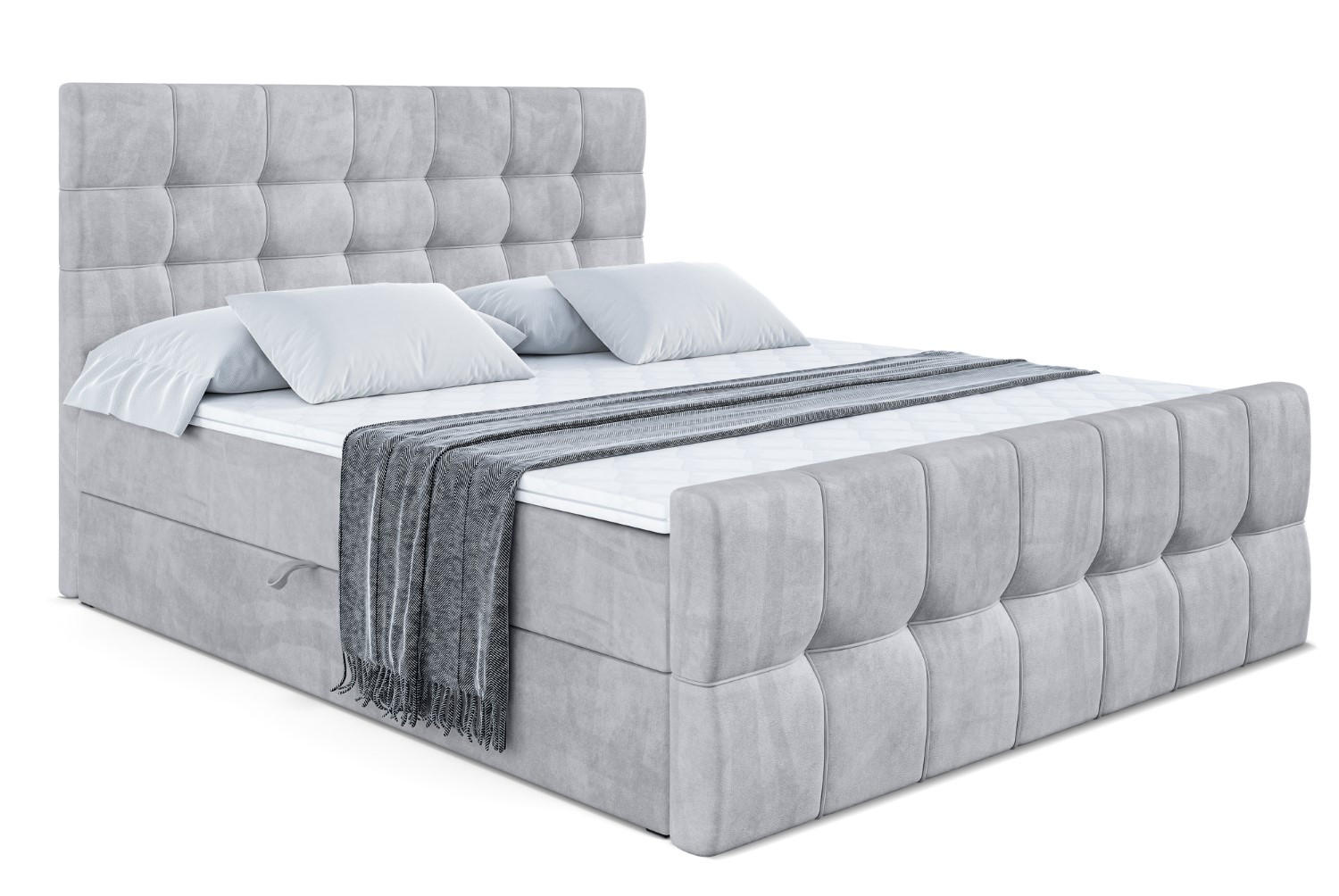 BOXBETT BERO-Z - 140 x 200 - H4 - Hellgrau - Grau, Holzwerkstoff (140/200cm) - ALTDECOR