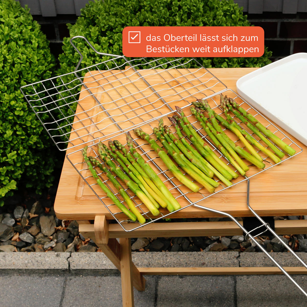 GRILLGUTWENDER, silber, Edelstahl - Edelstahlfarben, Metall (34/4/56.3cm) - bremermann