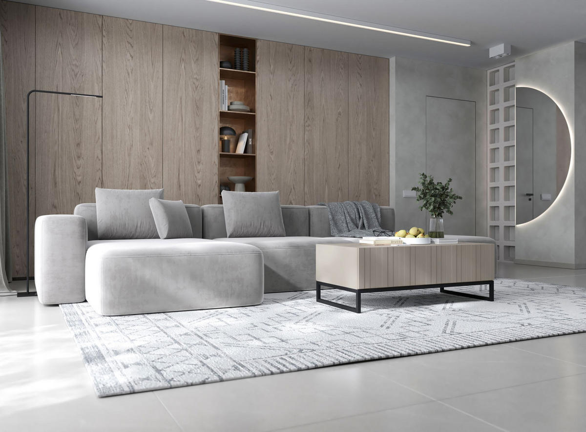 COUCHTISCH Elpis Kaschmir matt Glamour 110 cm - Kaschmir, Holzwerkstoff (54/110/39cm) - Meble Lindner