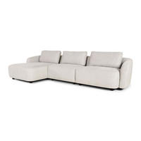 3-SITZER-SOFA Bergen Stoff Beige - Beige, Textil (312/78/162cm) - ebuy24