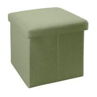 SITZBOX mit Stauraum 30/30/30 cm (Grün) - Hellgrün, Textil (38/38/38cm) - Intirilife