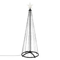 LED WEIHNACHTSBAUM Außen 150 cm 154 LED Metall - Schwarz, Metall (150cm) - ECD-Germany