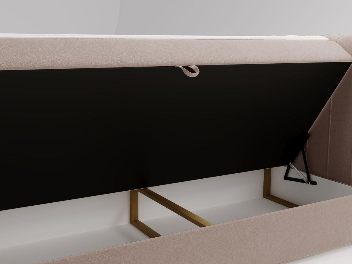 BOXBETT Osteno 160x200 Beige - Beige, Holz/Textil (160/200cm) - Graingold