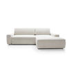 ECKSOFA BOULI 4-Sitzer Polstersofa Raven mit Schlaffunktion 130x210 cm Bettzeugablage 264x162x82 cm rechte, Farbe: Beige​ - Beige, Holz/Textil (264/162cm) - DomoHome