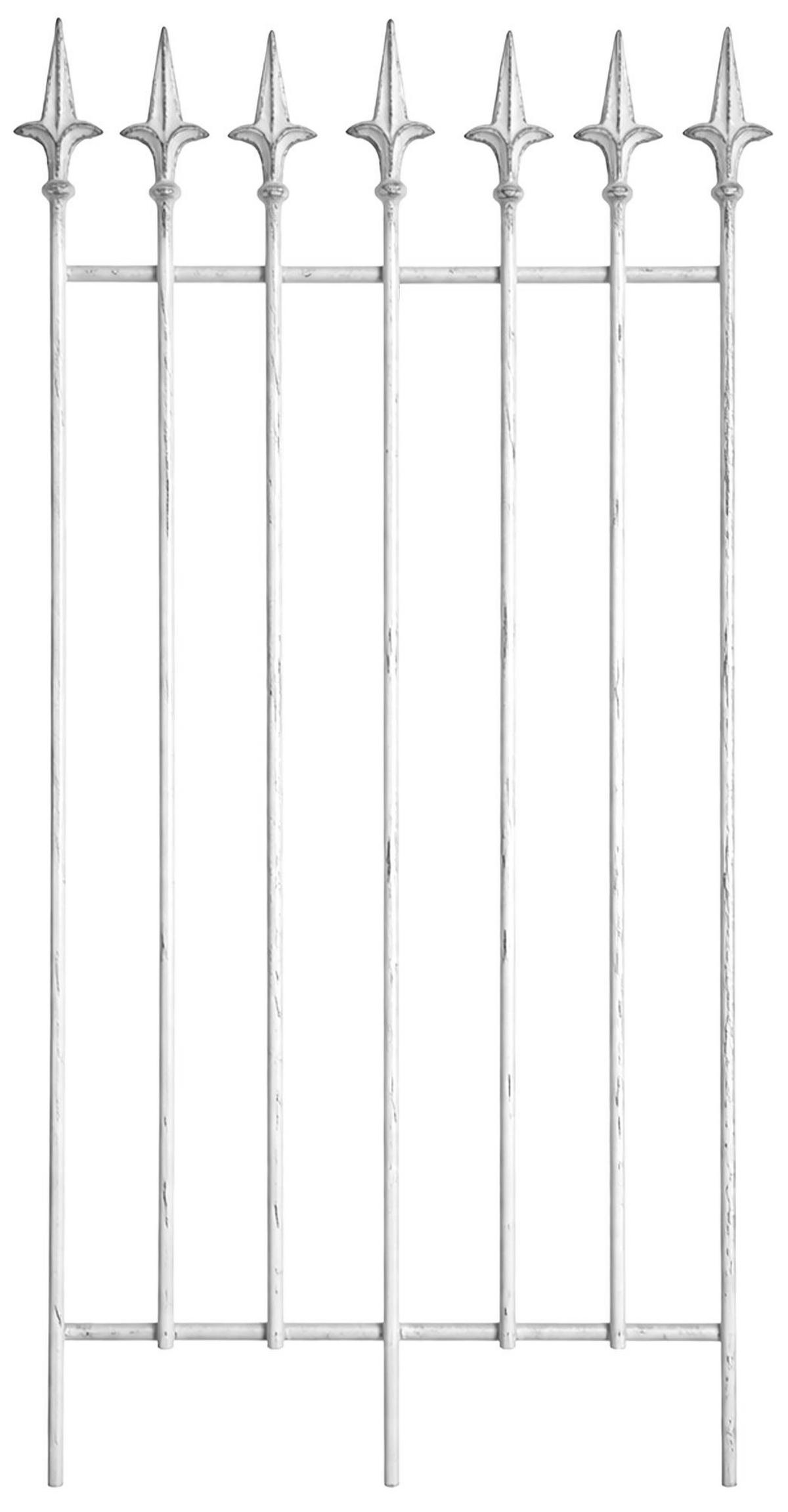 RANKGITTER Freya 2er Set 50x0,7x100cm Metall Antik-Weiß Rankhilfe - Weiß, Metall (50/100/0.7cm) - DELUKE