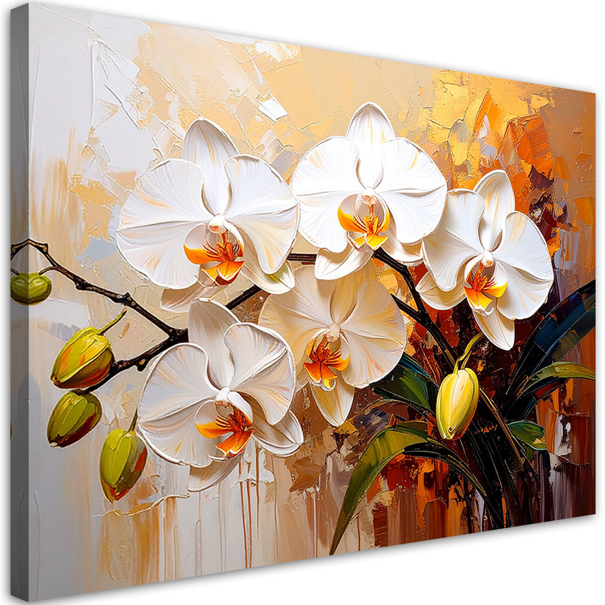 Feeby Leinwandbild Beige 90x60 cm