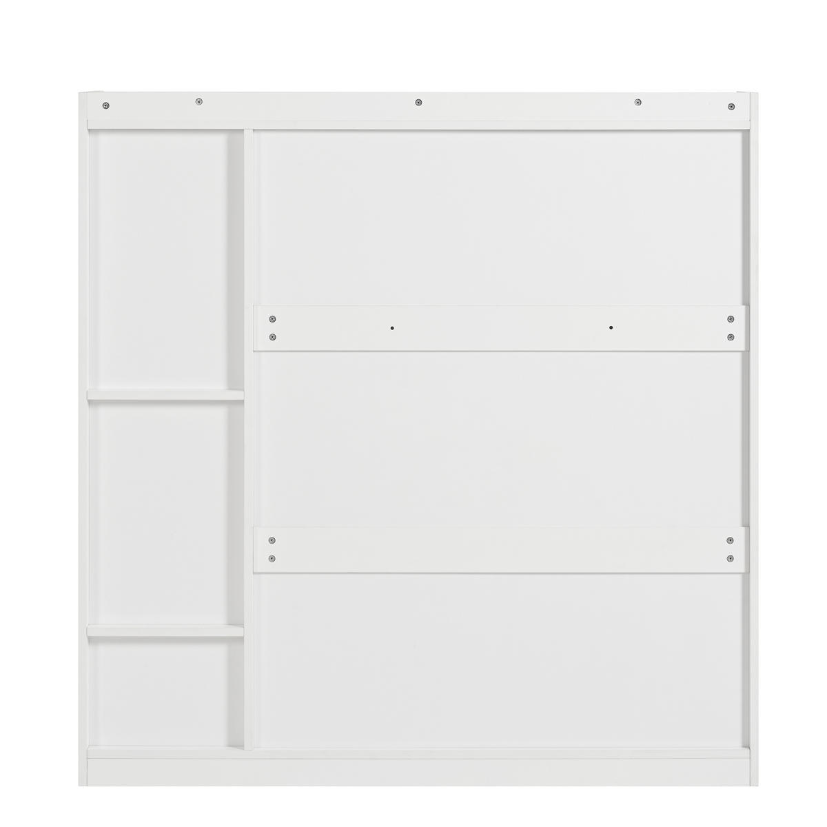 SCHUHKIPPER DE-37875 mit 3 Klappschubladen und Sitzbank Weiß - Weiß, Holzwerkstoff (119/122/24cm) - ComfortXL