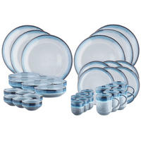 KOMPLETTSERVICE Genesis - 36er-Set - Meer - Blau, Keramik (1/1/1cm) - Björn