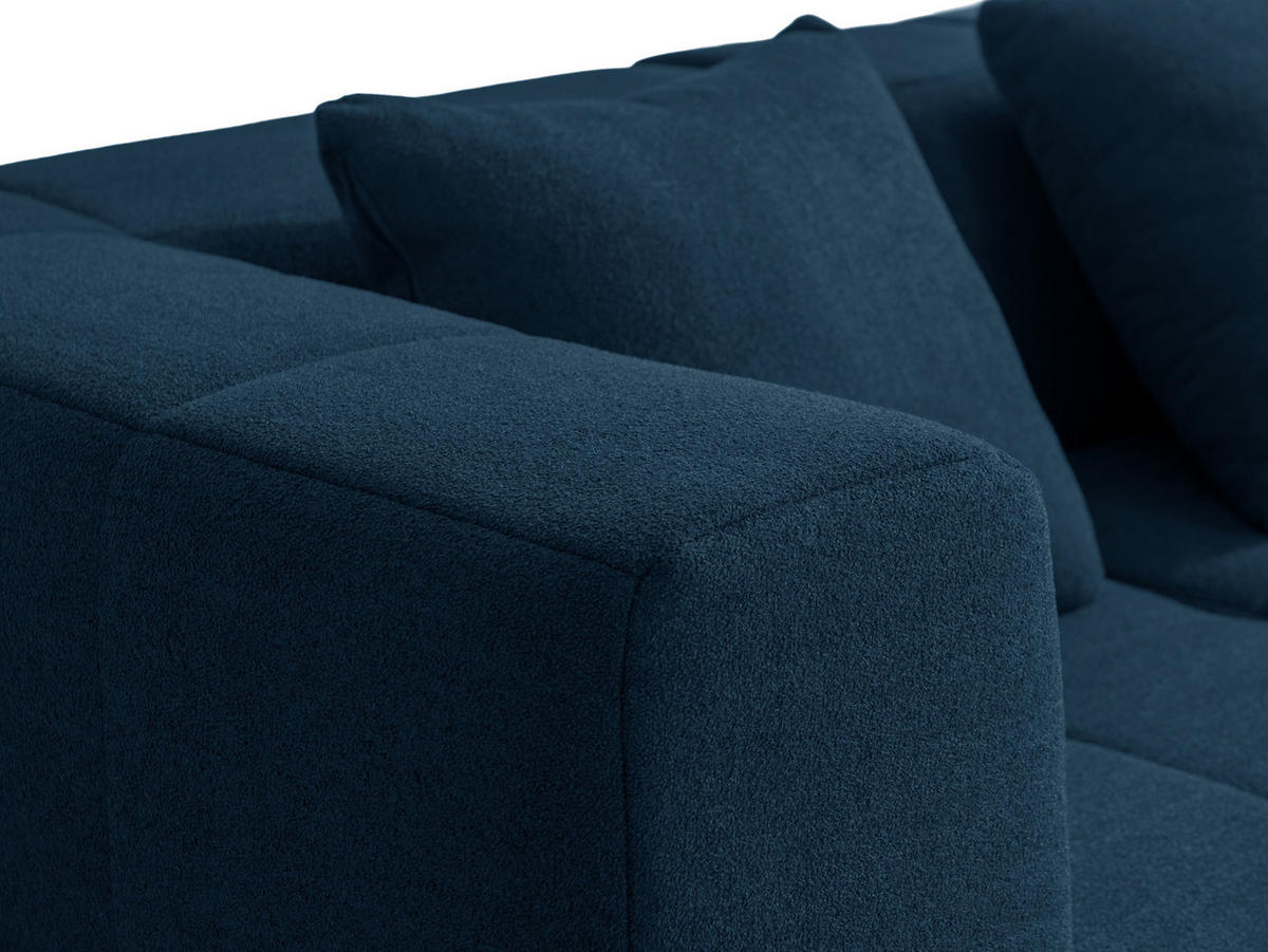 2-SITZER-SOFA Bouclé-Stoff Tiefblau - Blau, Textil (180/73/95cm) - MILYsofa