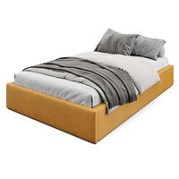 POLSTERBETT 120x200cm Bett mit Stauraum Lattenrost Gelb - Gelb, Holz/Holzwerkstoff (120/200cm) - Muralo