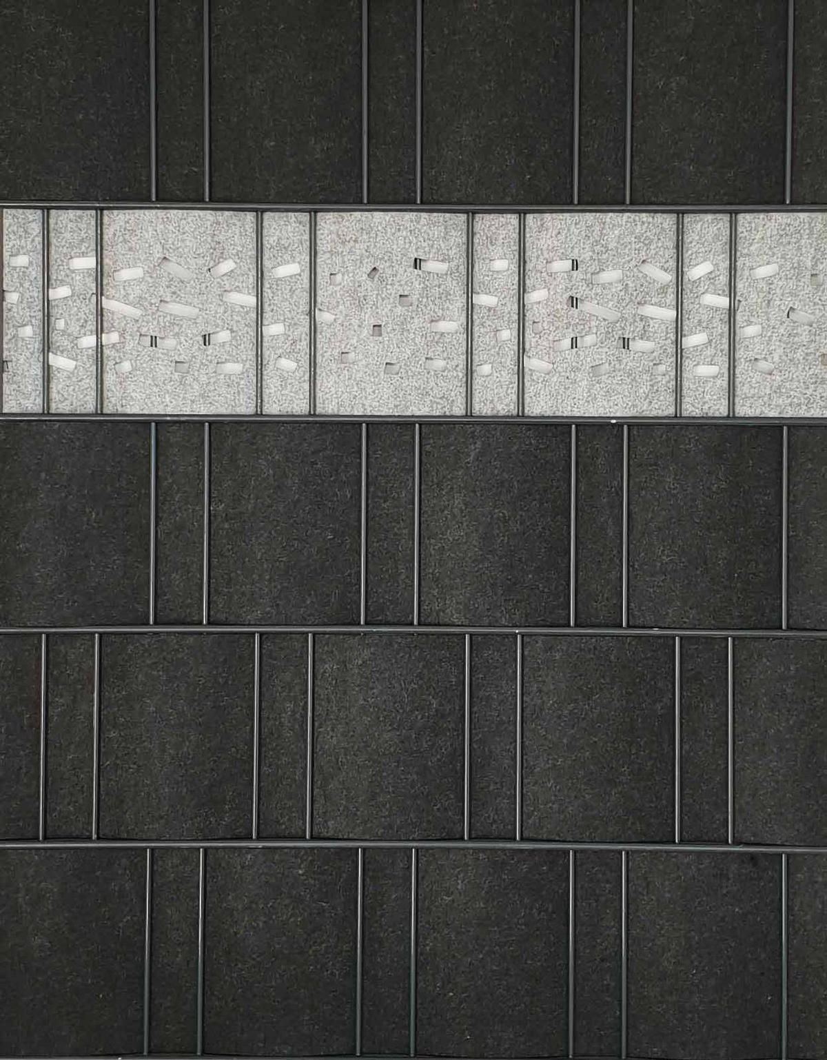 SICHTSCHUTZSTREIFEN Design Vlies Criss Cross für Doppelstabmatten Hellgrau 2,6m - Hellgrau, Kunststoff (260/19cm) - ZAUN|ZU