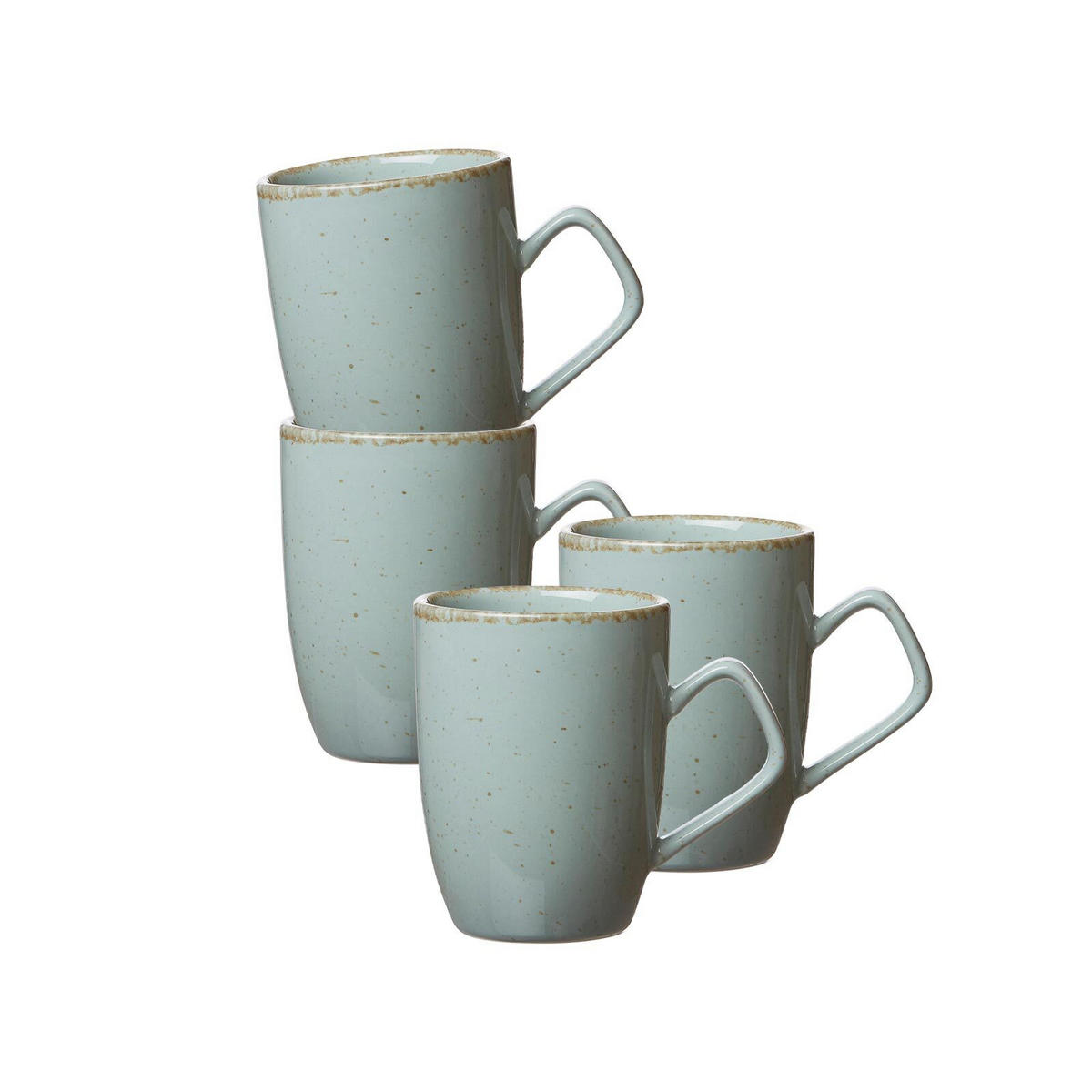 HENKELBECHER Casa Blau 380 ml 4er Set - Blau, Keramik (0.38L) - Ritzenhoff Breker