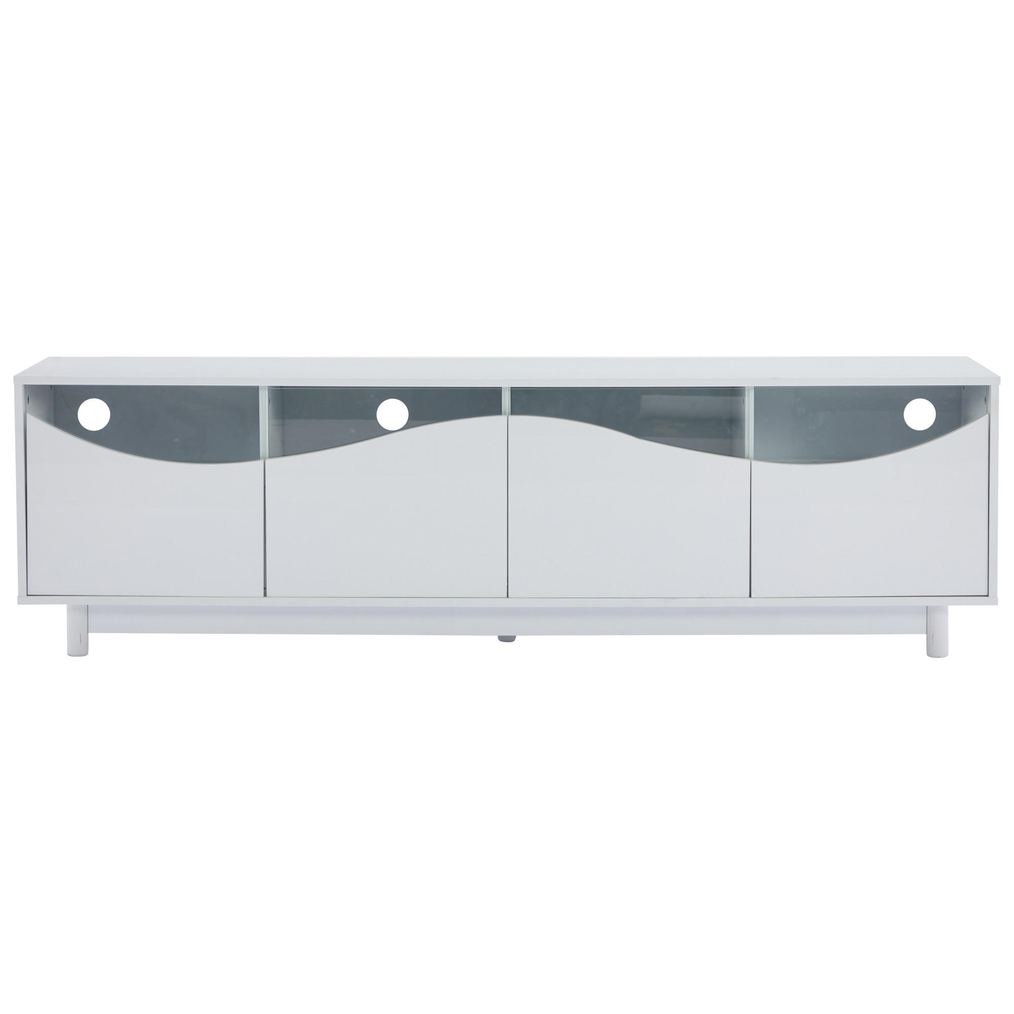 TV-MÖBEL Verona Weiß 175/38/51 cm - Weiß, Holzwerkstoff (175/51/38cm) - PANGIVO
