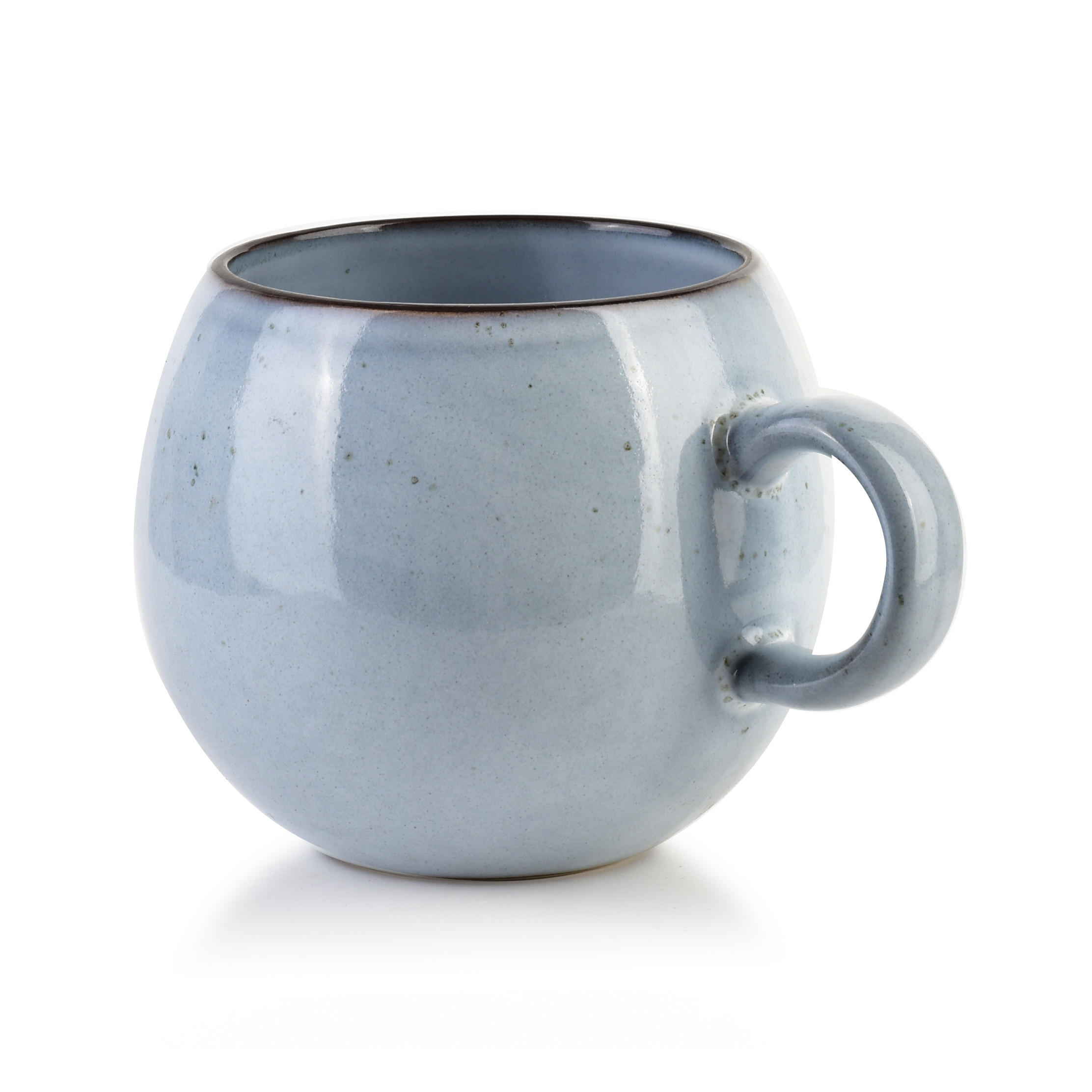 BECHER Basic Nature Blau Grau 14/11/9.5 cm Keramik - Blaugrau, Keramik (0.4L) - Mondex