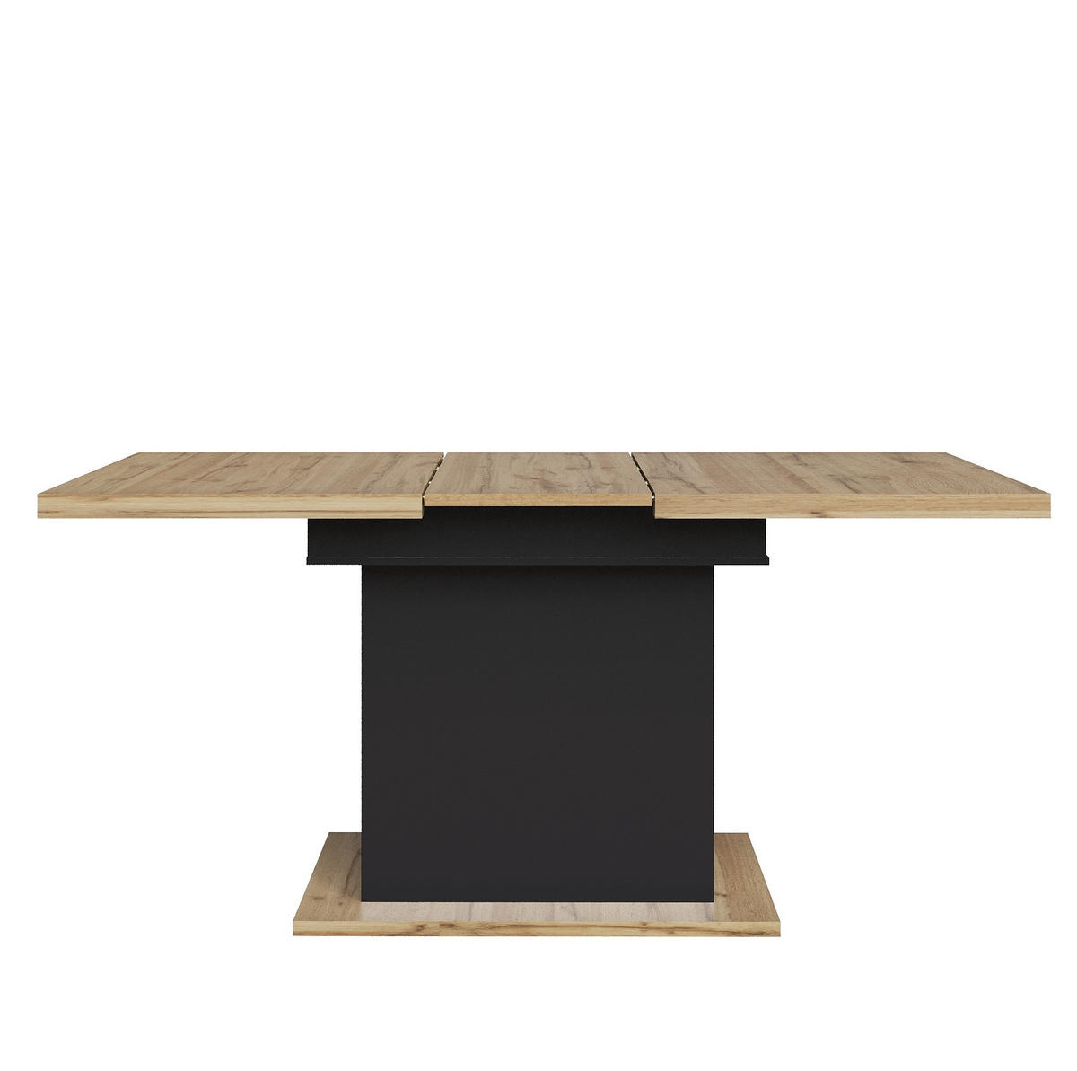 AUSZIEHTISCH 110/80/75 cm Natural Wood aus MDF mit Stauraum und Schubladen - Naturfarben, Holzwerkstoff (110/80/75cm) - OKWISH
