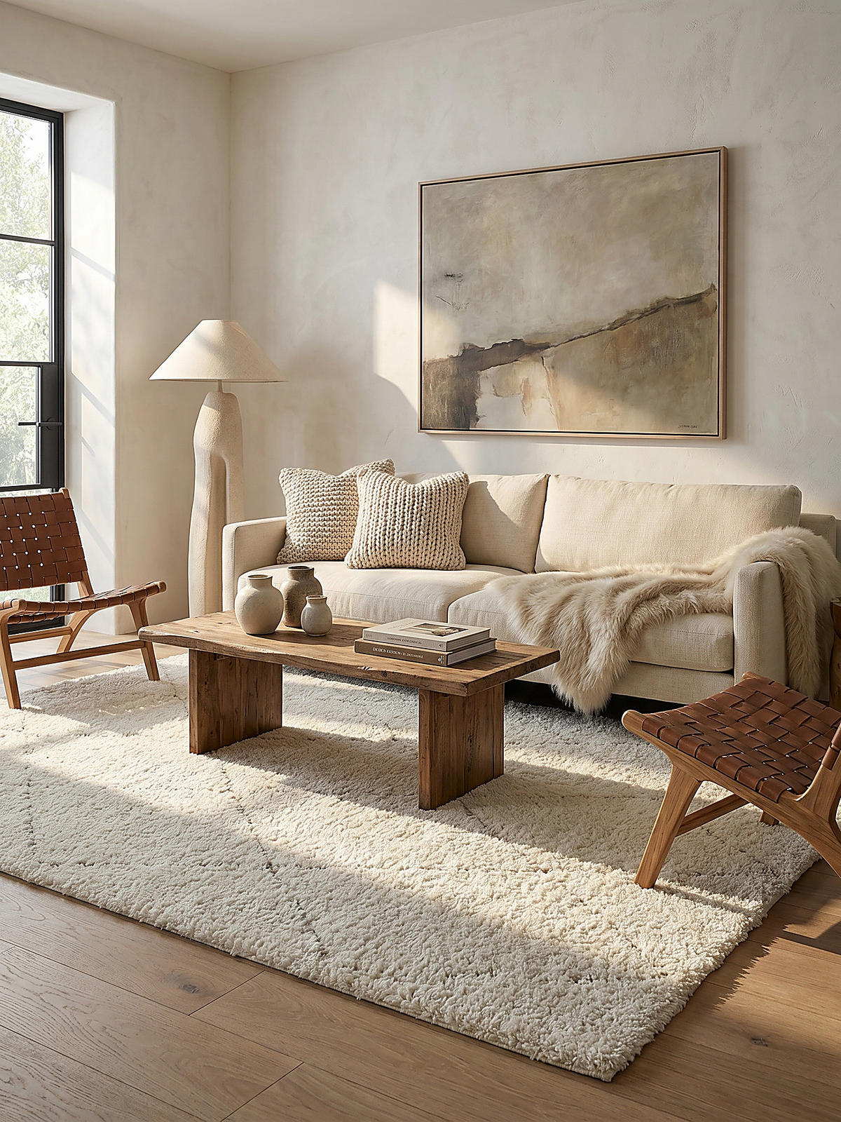 TEPPICHLÄUFER Berber ATRIO Polypropylen Creme 80 x 150 cm - Beige, Textil (80/150cm) - KADIMA DESIGN