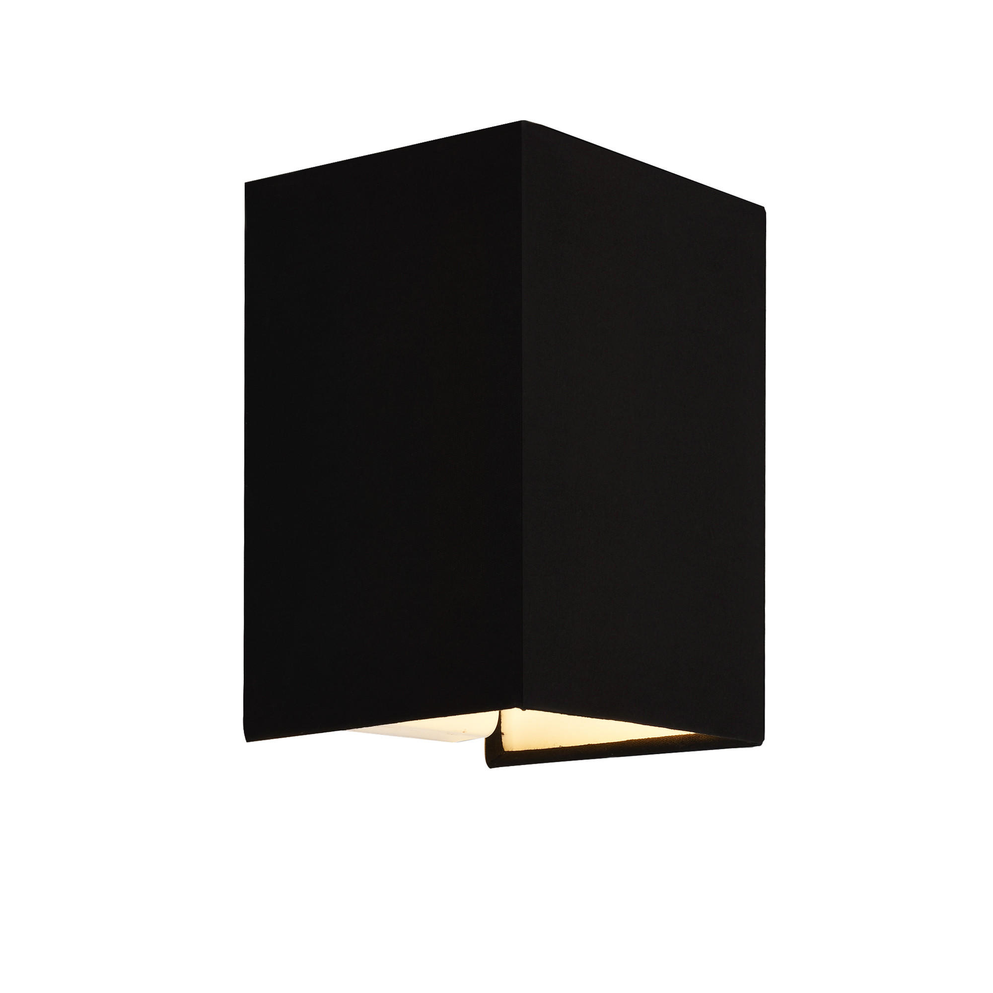 WANDLEUCHTE Schwerin - Schwarz, Textil (16/20/13cm) - lux.pro