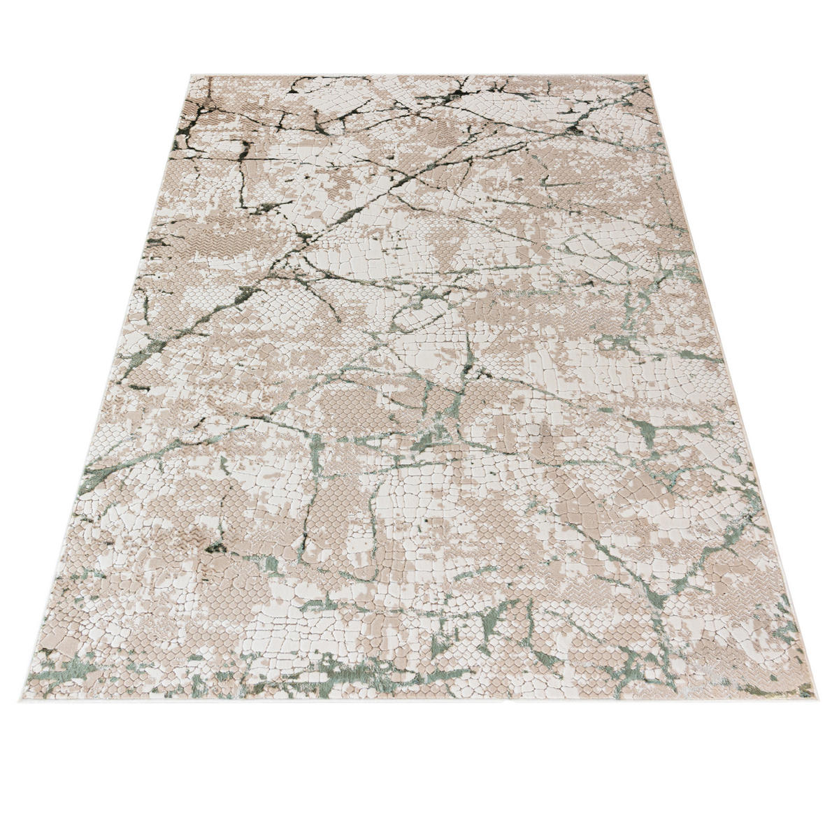 MAZOVIA TEPPICH NW01A - Beige, Ecru, Grün - 80 x 150 cm - Ecru/Beige, Textil (80/150cm) - Mazovia