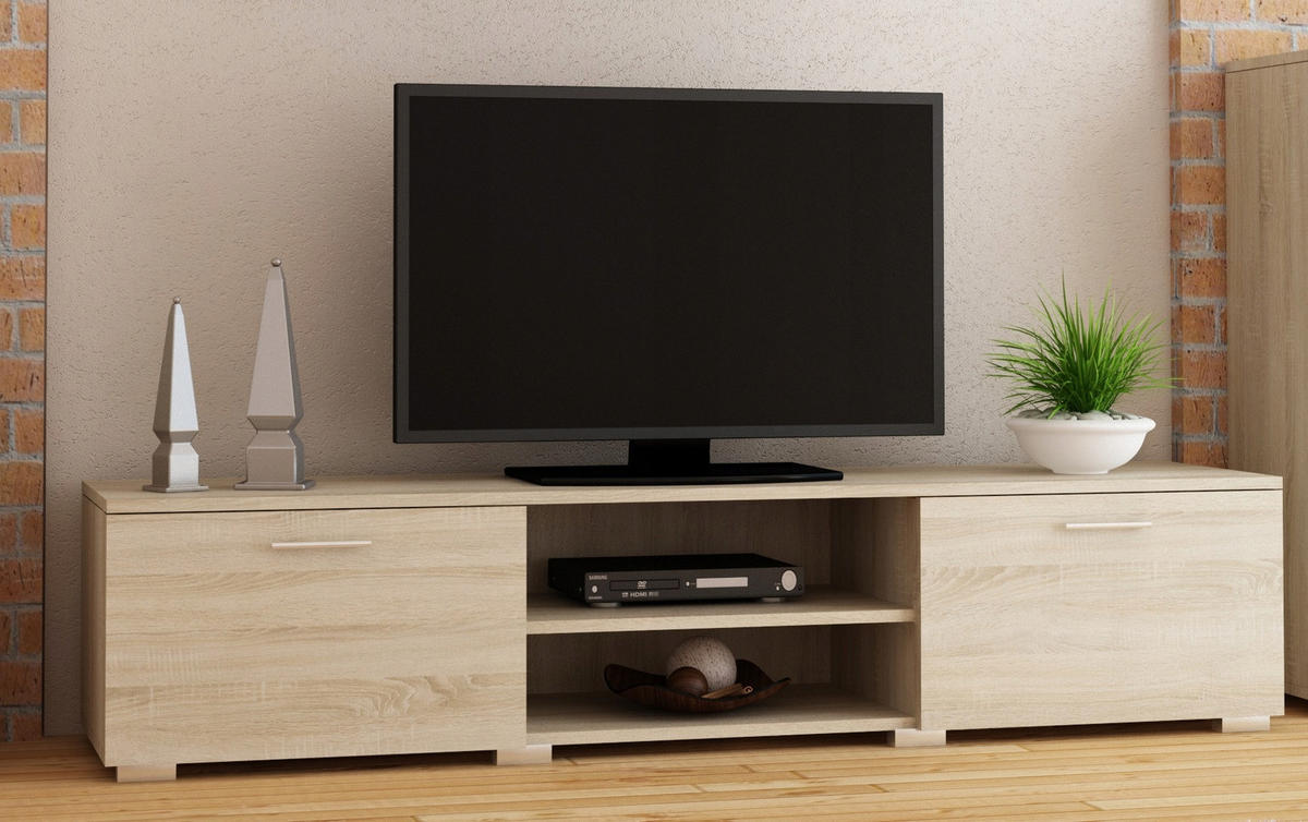 FERNSEHKOMMODE ROMA Sonoma Eiche 150/40/35 cm - Sonoma Eiche, Holzwerkstoff (150/35/40cm) - Matkam Möbel