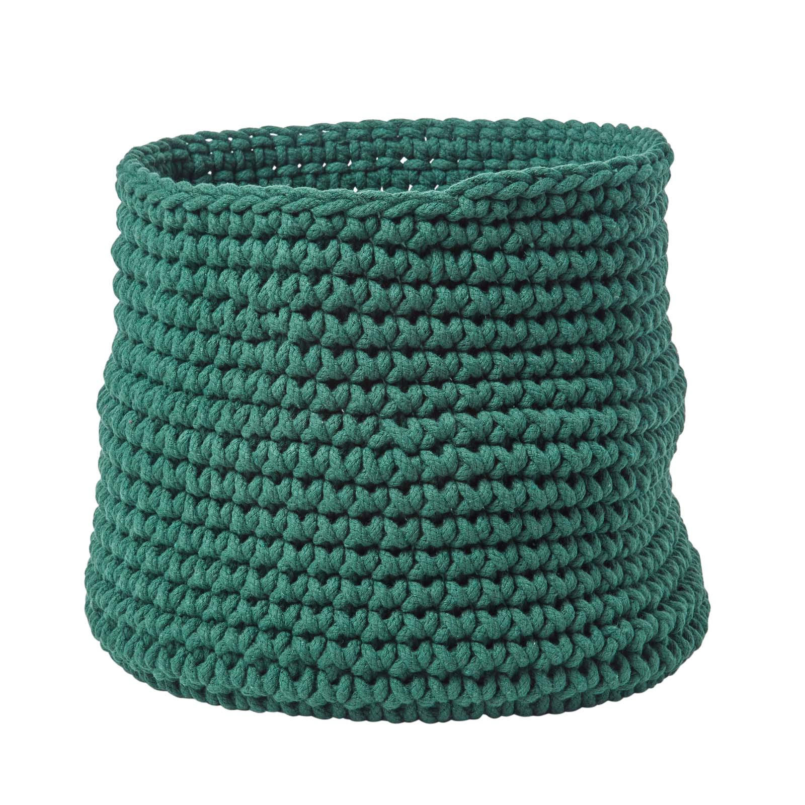 AUFBEWAHRUNGSKORB Baumwolle 42/37 cm - Waldgrün, Textil (42/42/37cm) - Homescapes