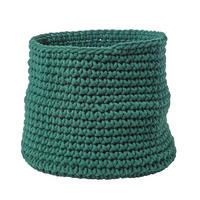 AUFBEWAHRUNGSKORB Baumwolle 42/37 cm - Waldgrün, Textil (42/42/37cm) - Homescapes