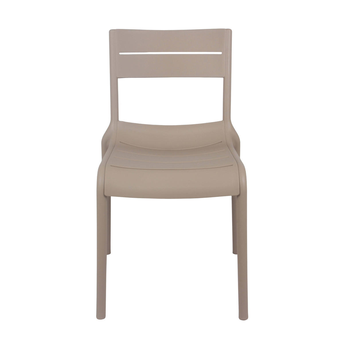 GARTENSTUHL 4-tlg., Elfenbeinfarbe - Creme, Kunststoff (54/50cm) - Oviala