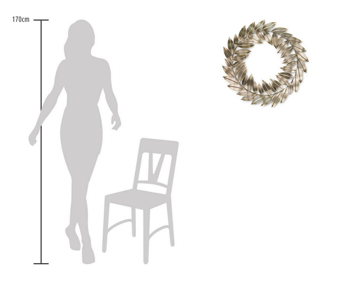 WANDDEKO Gold 59/59 cm - Goldfarben, Metall (1/59/3cm) - KUNSTLOFT