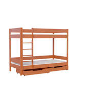 ETAGENBETT Diego 140x70 teak mit Schubladen - Braun, Holzwerkstoff (70/140cm)