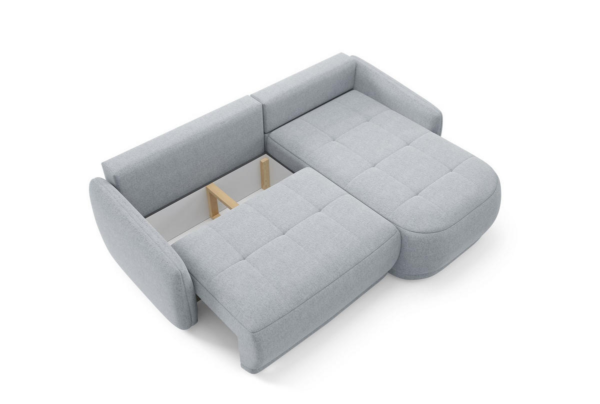 ECKSOFA Krabi Dunkelgrün, mit Schlaffunktion - Dunkelgrün, Textil (240/167cm) - Bettso