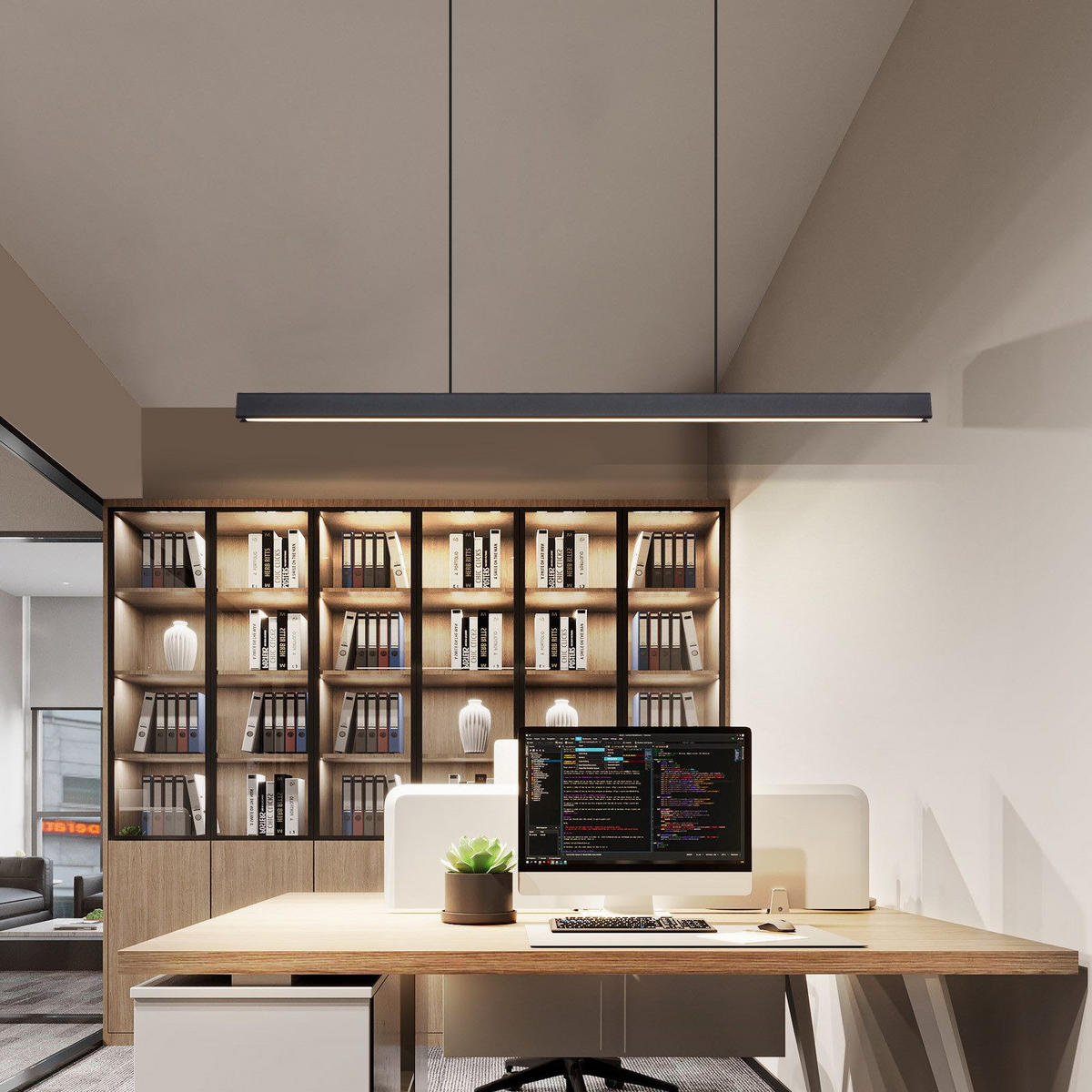 HÄNGELEUCHTE Haleq 1.6/4.6/138 cm - Schwarz, Metall (148/5/138cm) - ZMH