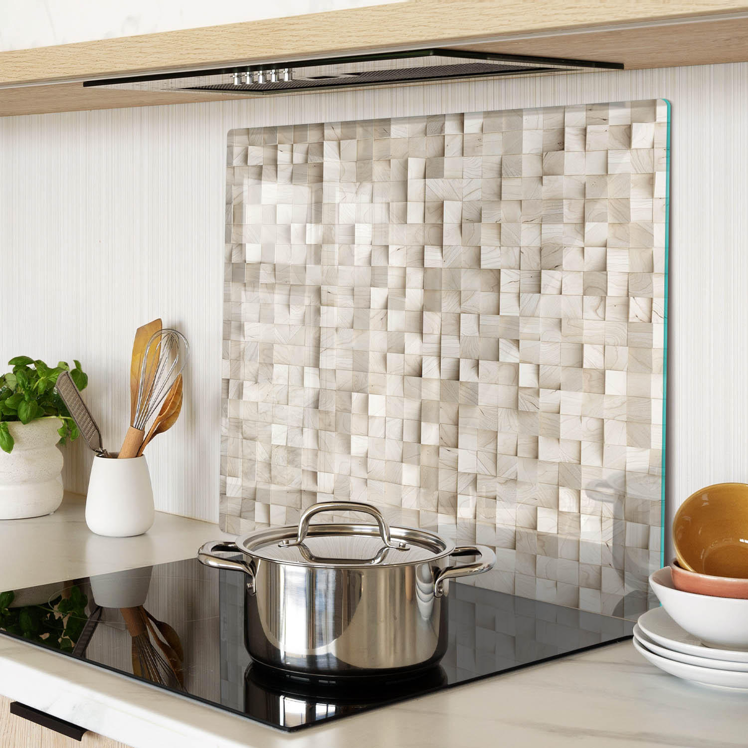 GLASPLATTE 60x52 cm Holz - Beige, Glas (60/0.4/52cm) - TULUP