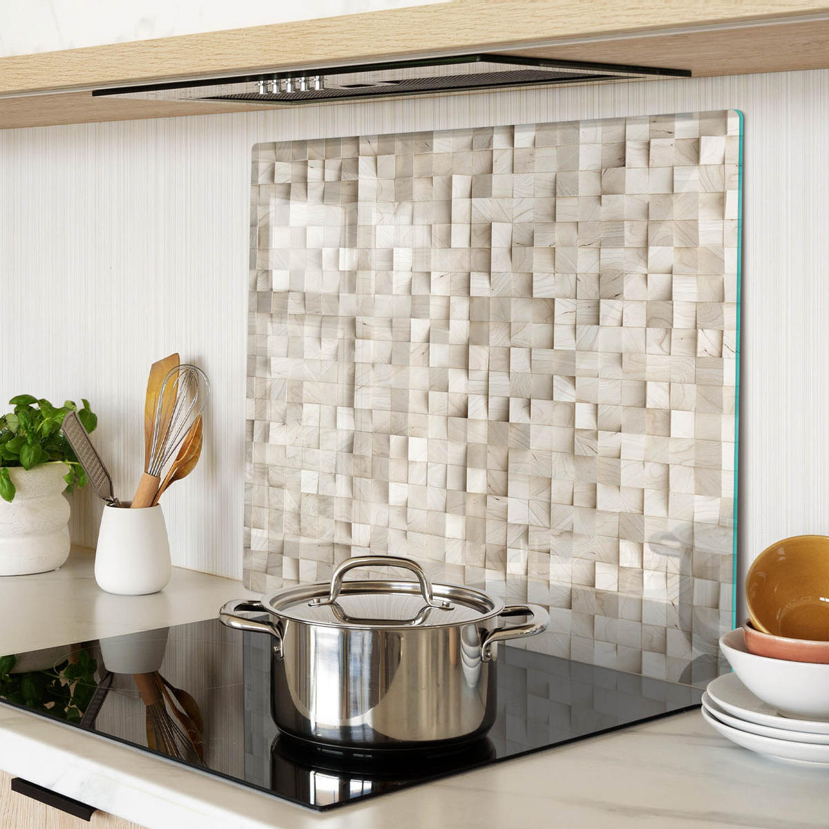 GLASPLATTE 60x52 cm Holz - Beige, Glas (60/0.4/52cm) - TULUP