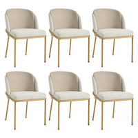 STUHL-SET DE-35889 6 Stück Beige - Beige, Holz (55/85/55cm) - ComfortXL