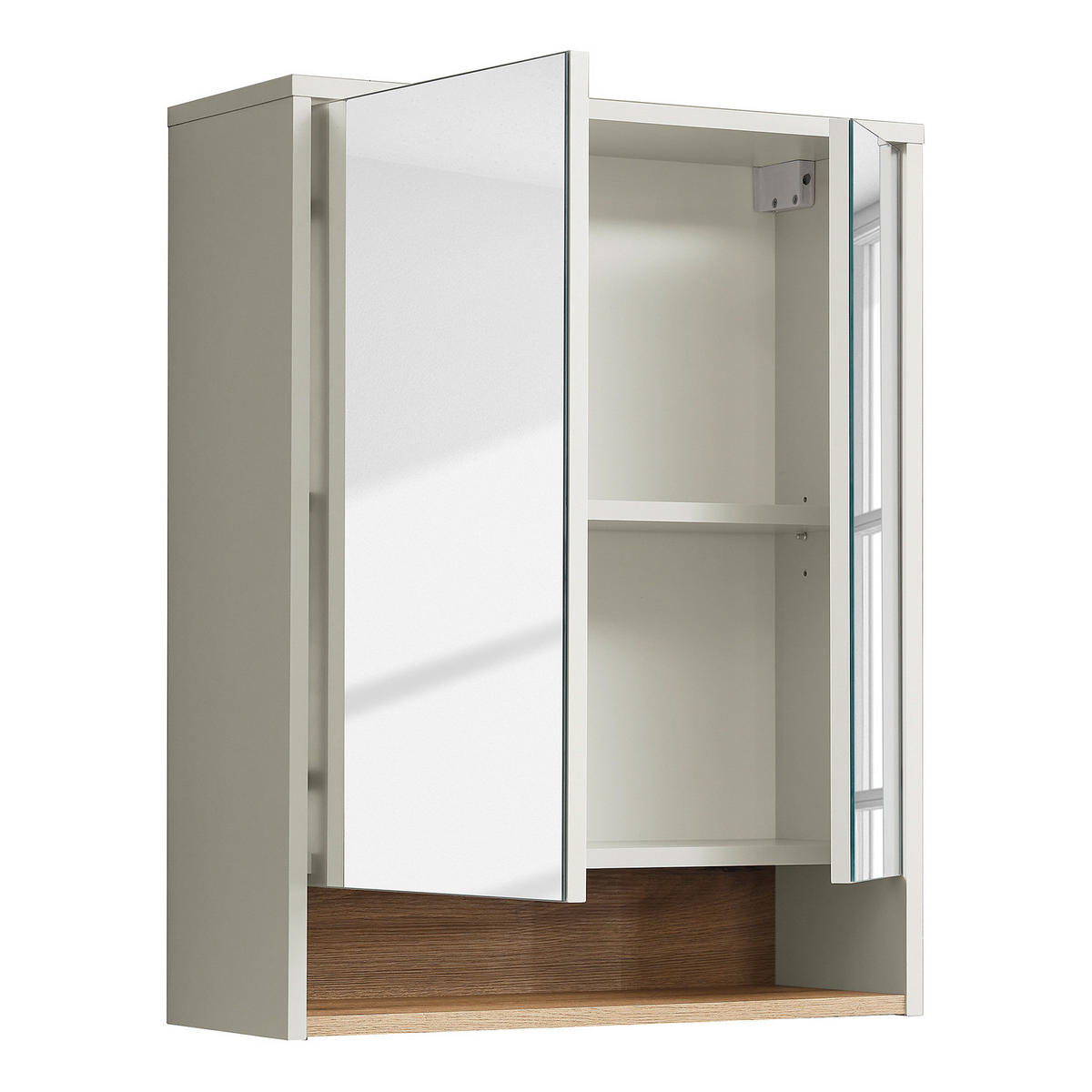 SPIEGELSCHRANK - Kaschmir / Eiche Evoke Dekor - Beige, Holzwerkstoff (60/75/22cm) - home24