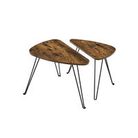 BEISTELLTISCH COUCHTISCH 2ER-SET - Braun, Holzwerkstoff (60/38/48cm) - Hansiro