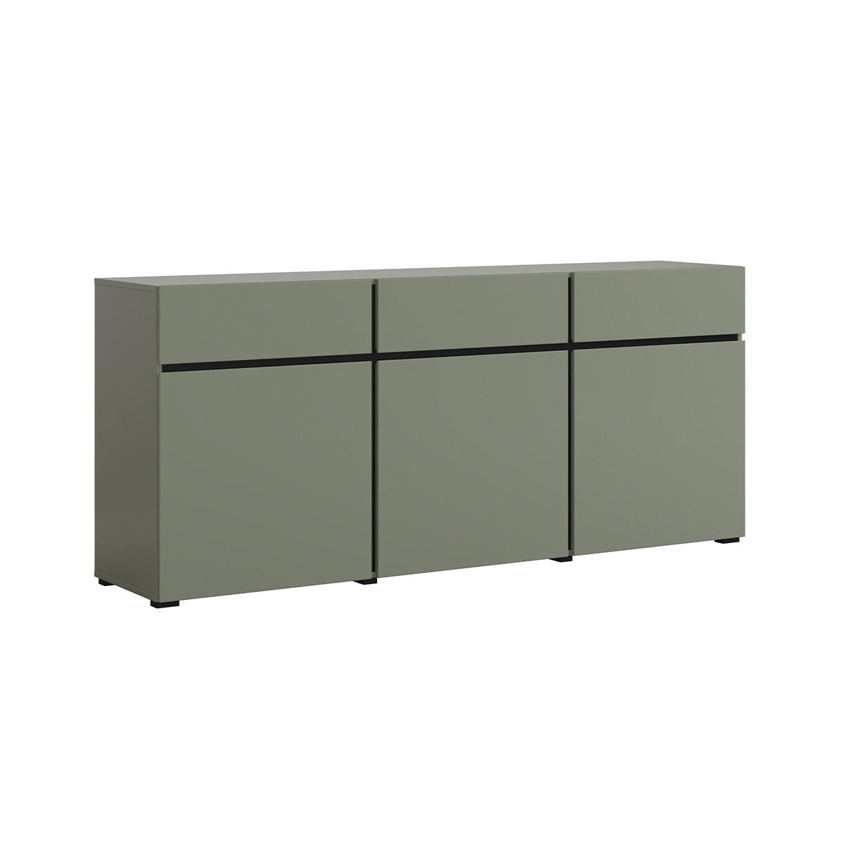 SIDEBOARD Lilia Grün - Grün, Holzwerkstoff (180/78/40cm) - Petits-meubles