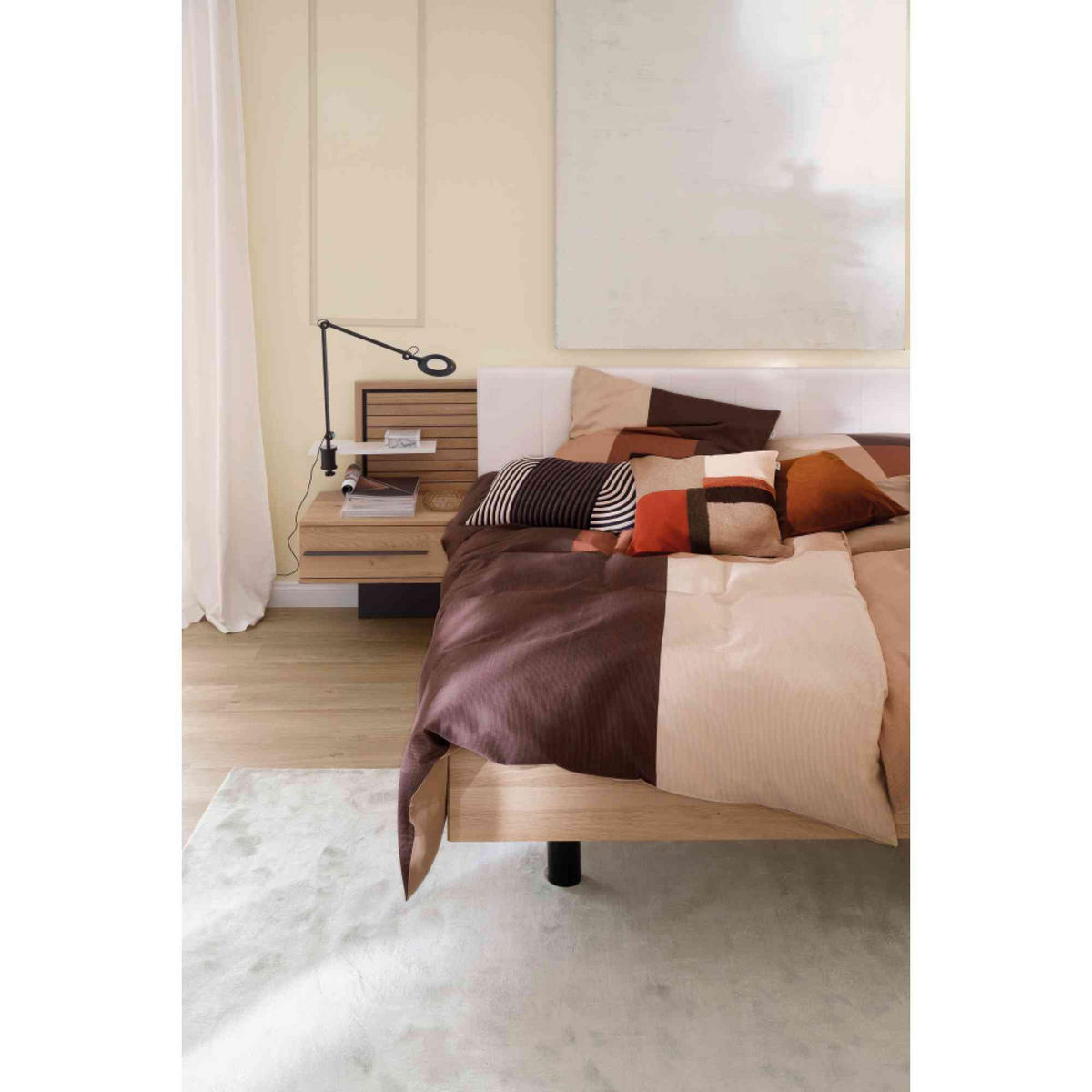 SATIN BETTWÄSCHE ART - Weinrot, Textil (155/220cm) - Schöner Wohnen