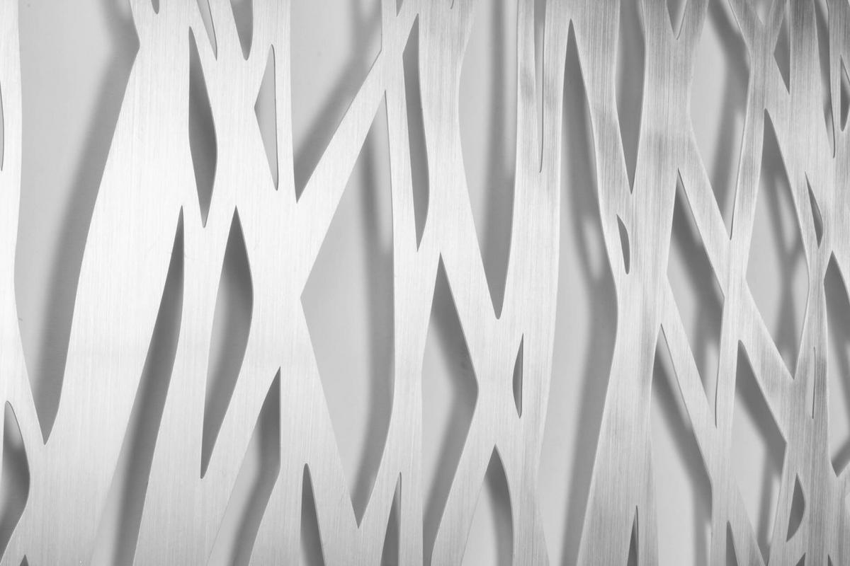 WANDDEKO Silber 120/60 cm - Silberfarben, Metall (6/60/3cm) - KUNSTLOFT