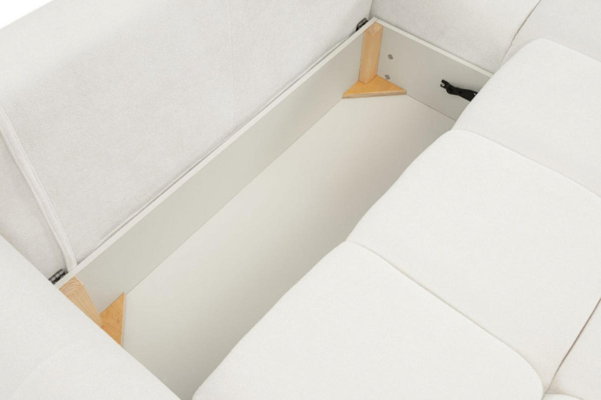 ECKSOFA Creme BOSE Mit Schlaffunktion Links - Creme/Weiß, Textil (257/177cm) - Sepro Meble
