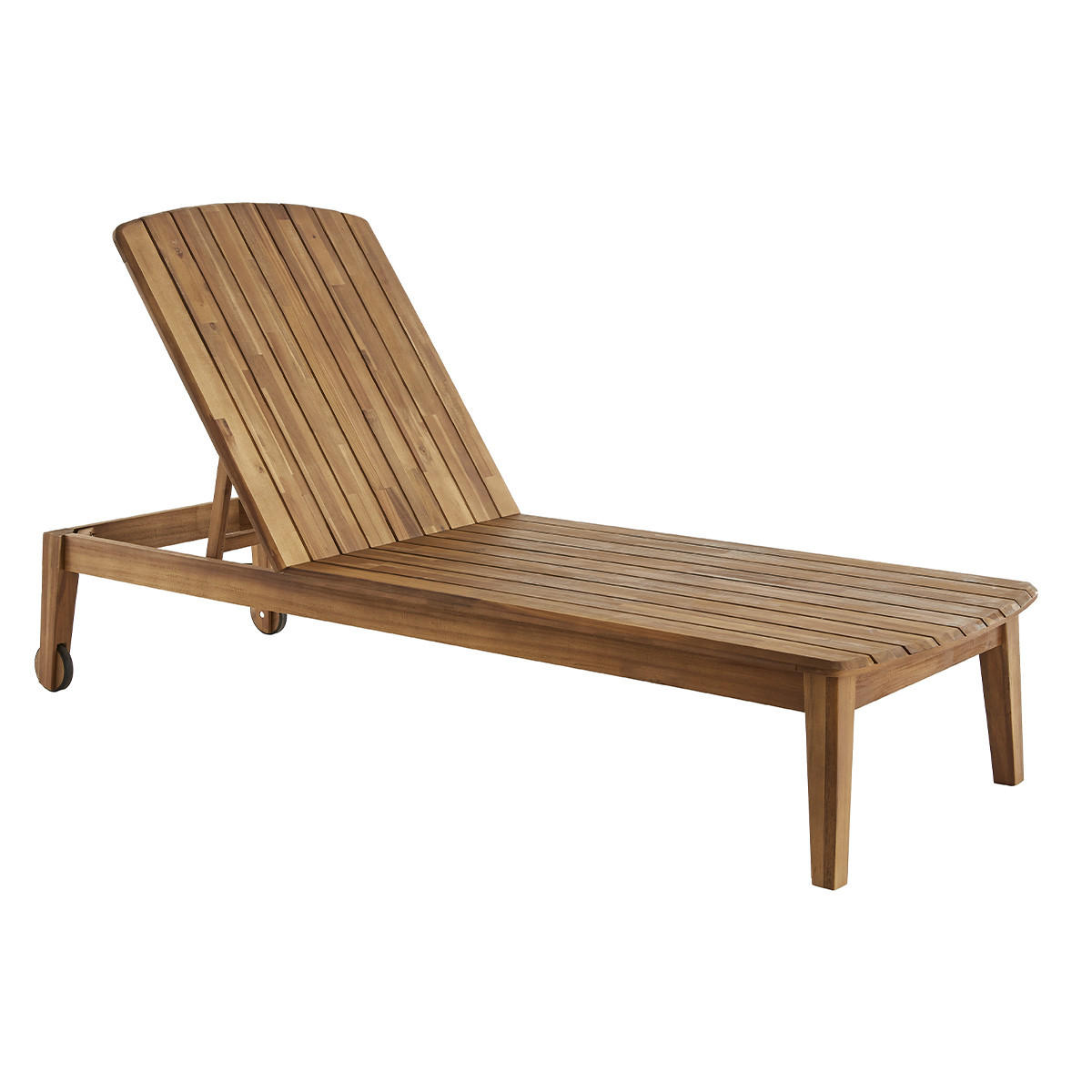 SONNENLIEGE Massives Akazienholz CANOPEE - Naturfarben, Holz (70/100/195cm) - Miliboo