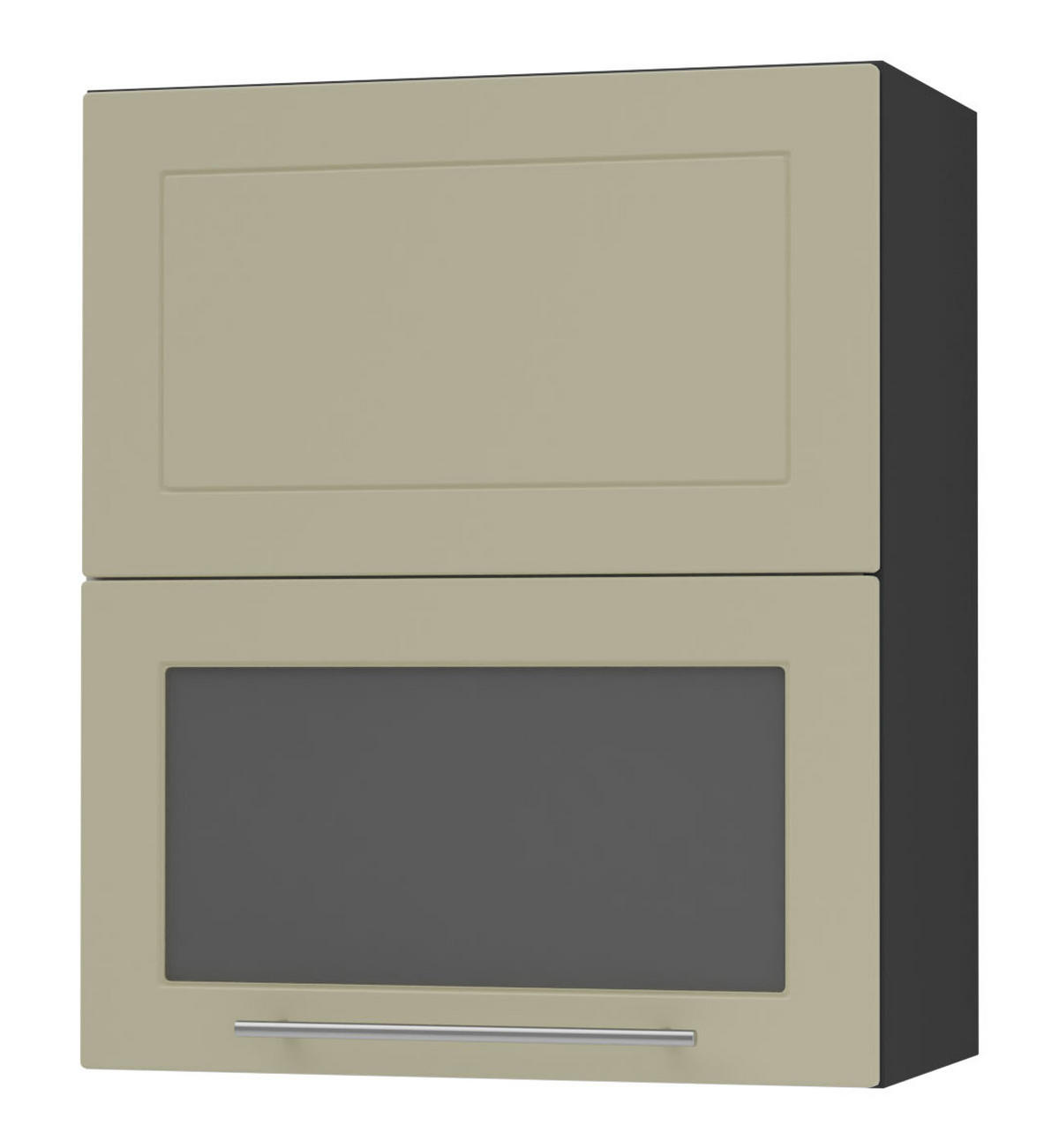 KÜCHENHÄNGESCHRANK Kvantum W8BS/60 Vanille Matt / Schwarz Matt 60 / 32,5 / 72cm - Creme/Schwarz, Holz/Holzwerkstoff (60/72/32.5cm) - Feldmann-Wohnen