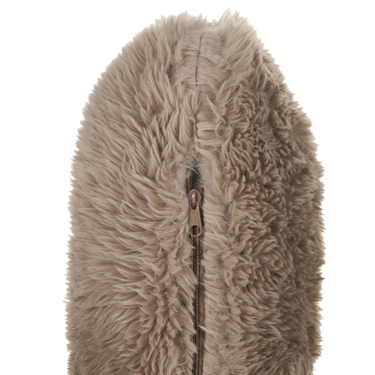 SESSEL Webpelz Taupe Skovde - Taupe, Textil (65/78/80cm) - Beliani
