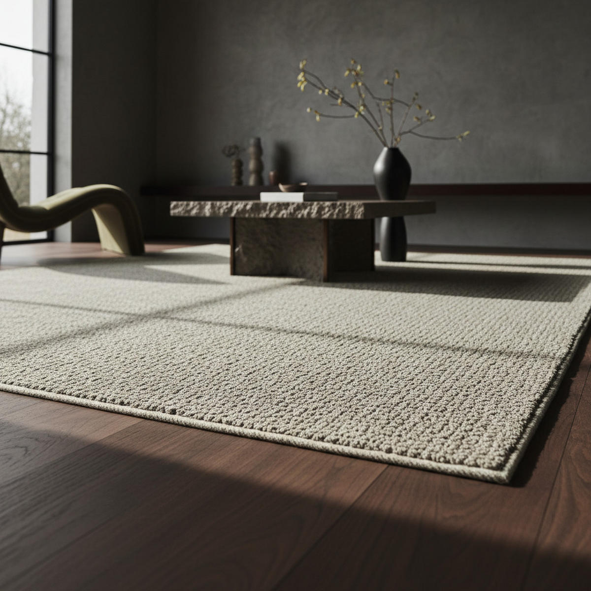 TEPPICH Kurzflor Flachgewebe Uni-Design Polypropylen Wohnzimmer Creme Rechteckig 140x200 - Beige, Textil (140/200cm) - KADIMA DESIGN