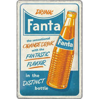 BLECHSCHILD 20/30 cm Fanta Sensational Orange Drink - Multicolor, Metall (20/30/0.2cm) - Nostalgic-Art