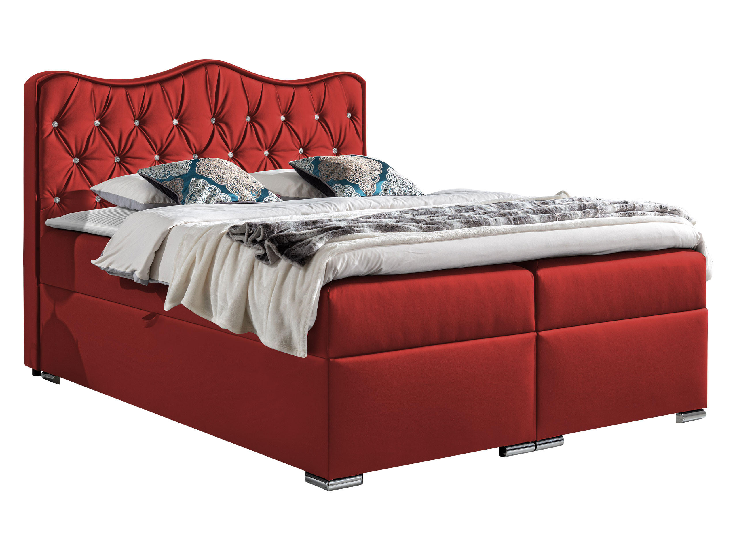 BOXBETT Sultan - Rot, Holz (120/200cm) - MIRJAN24