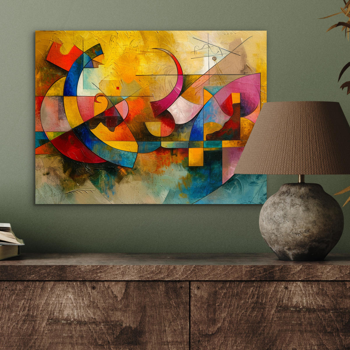 KOVOVÝ OBRAZ Umenie - abstraktné - moderné 40x30 cm - žltá, kov (40/30cm) - MuchoWow