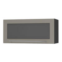 KLAPPHÄNGESCHRANK Kvantum W4BS/80-AV Beige Matt / Schwarz Matt 80 / 32,5 / 36cm - Beige/Schwarz, Holz/Holzwerkstoff (80/36/32.5cm) - Feldmann-Wohnen