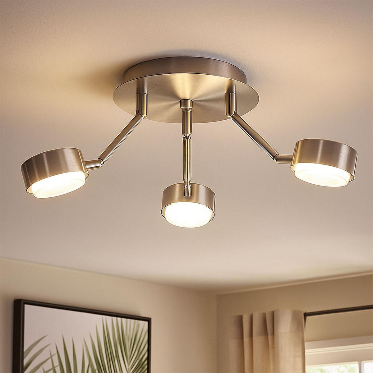 LED DECKENLEUCHTE COPO Silber matt - Silberfarben, Metall (18.2/18.2/58cm)
