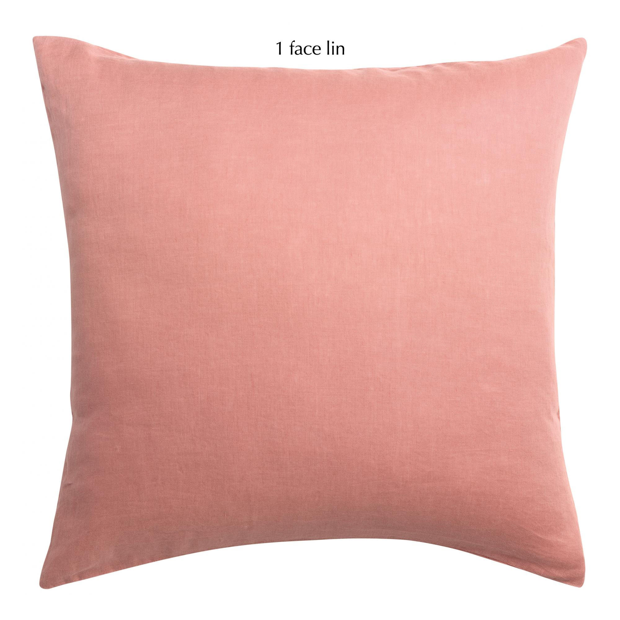 KISSENBEZUG Linco blush 65 x 65 cm - Rosa, Textil (65/65cm) - Vivaraise